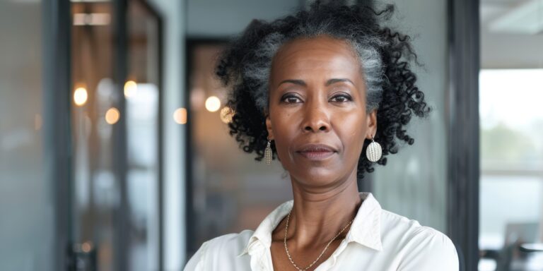 Woman in midlife managing menopause joint pain in Riverdale, GA